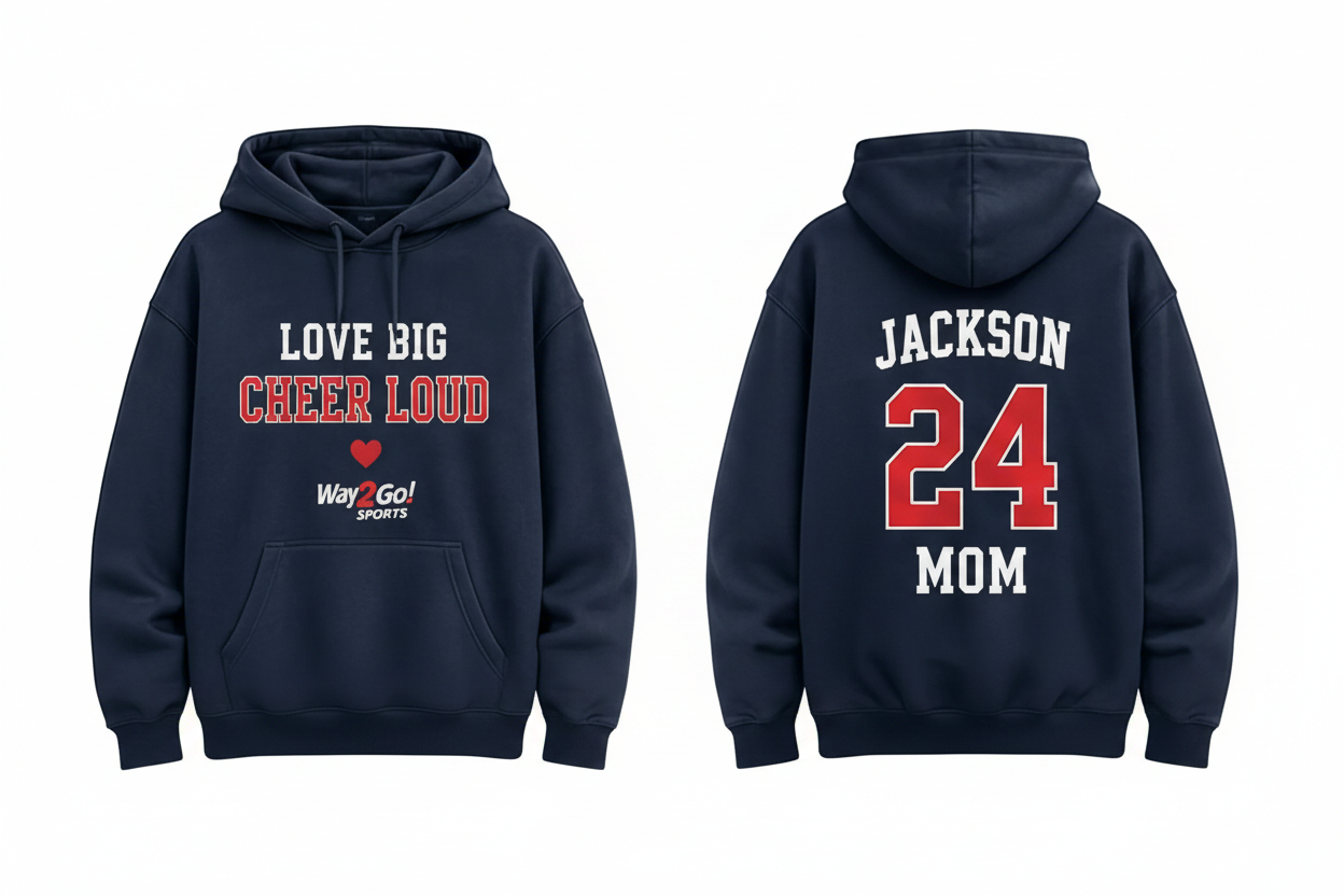 Way2Go Love Big Cheer Loud Hoodie - Customizable