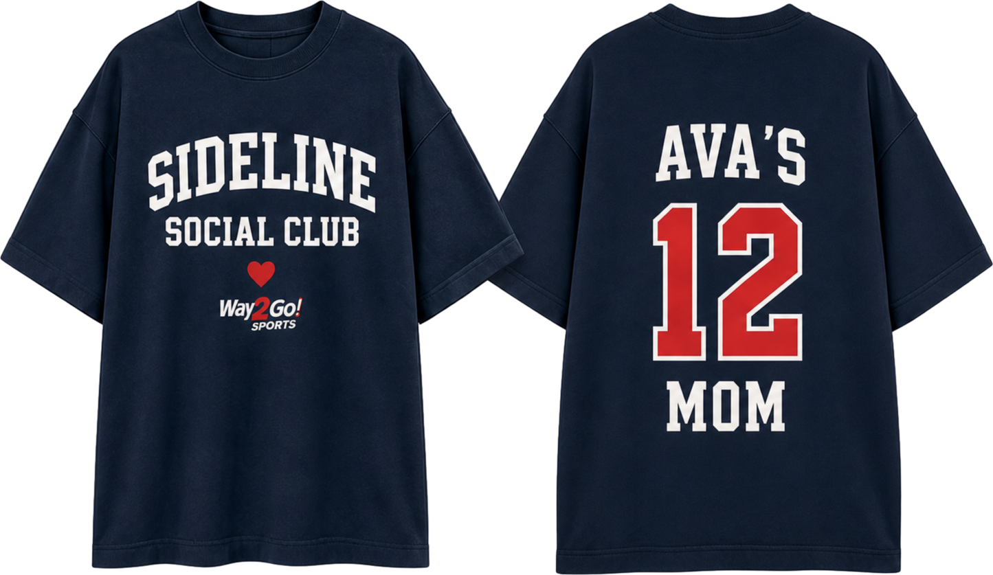 Way2Go Sideline Social Club Tee - Customizable