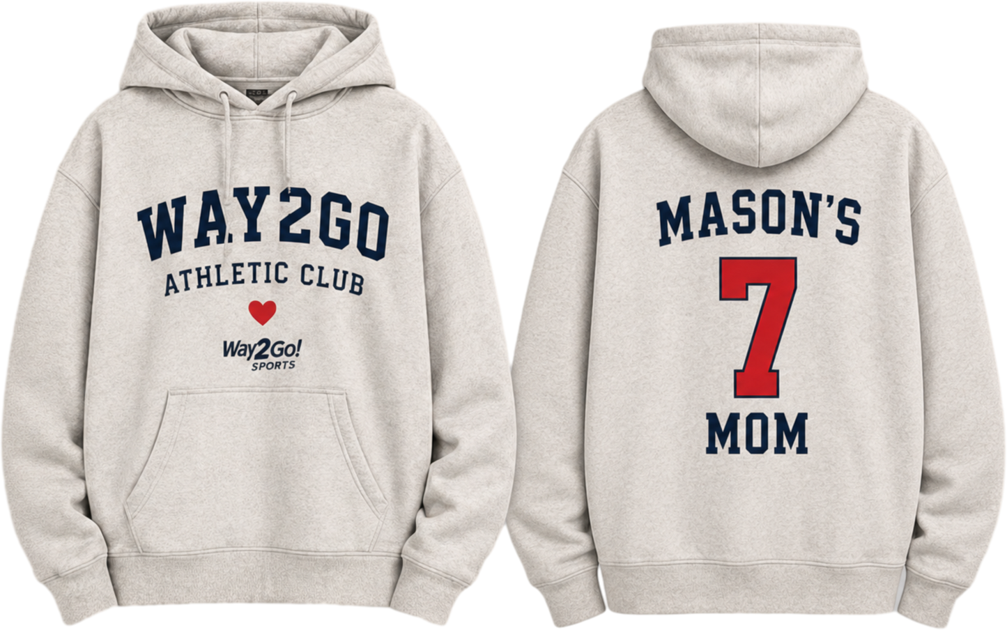 Way2Go Athletic Club Hoodie - Customizable