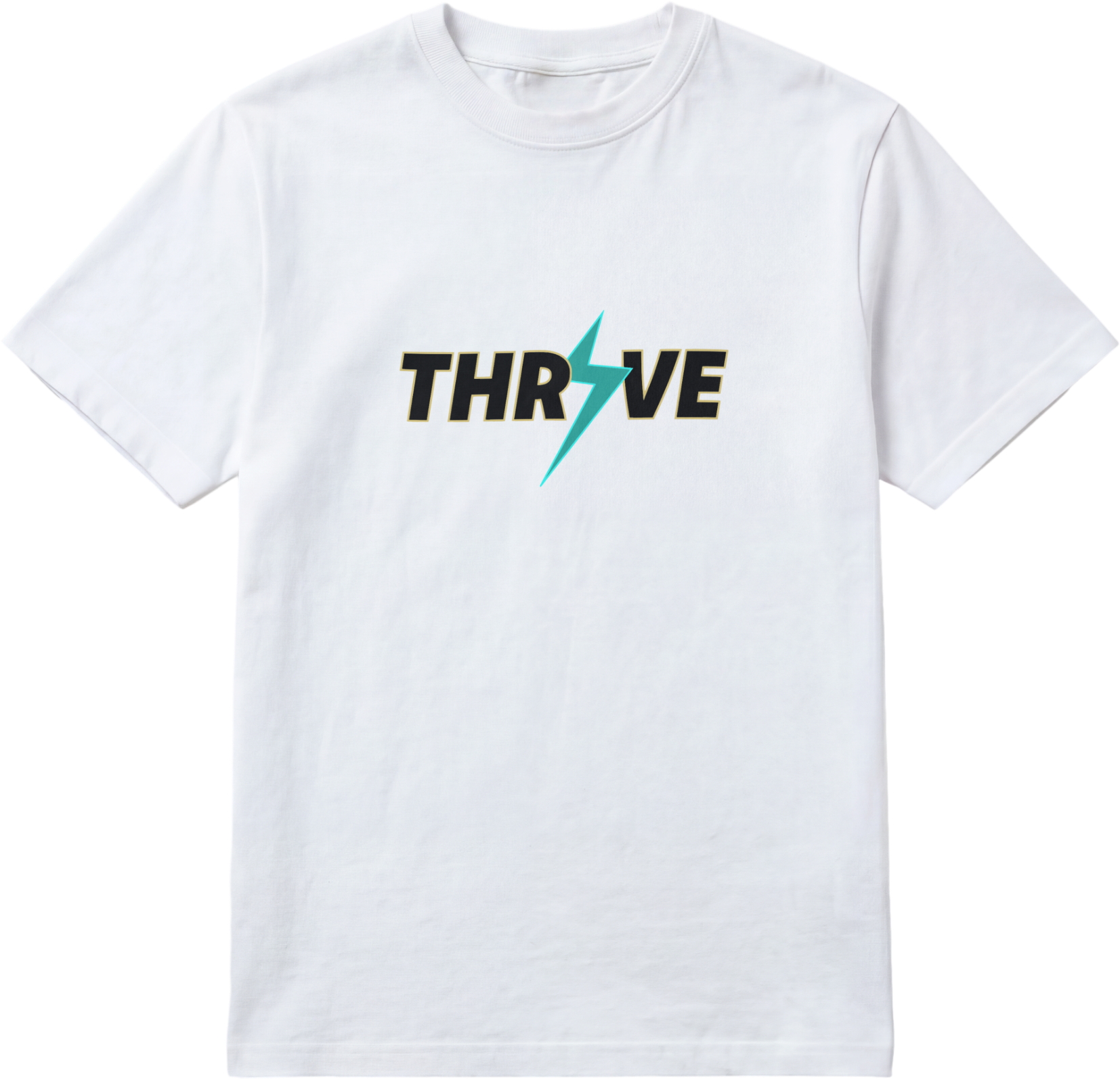 Thrive VBC T-Shirt - White, center THRIVE wordmark